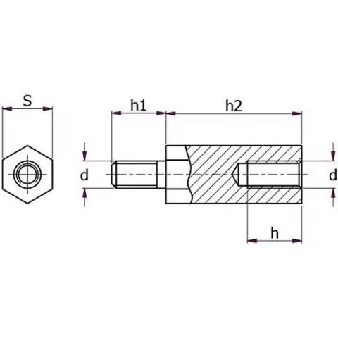 Fynd Essentra Components 1221510 Distansskruv